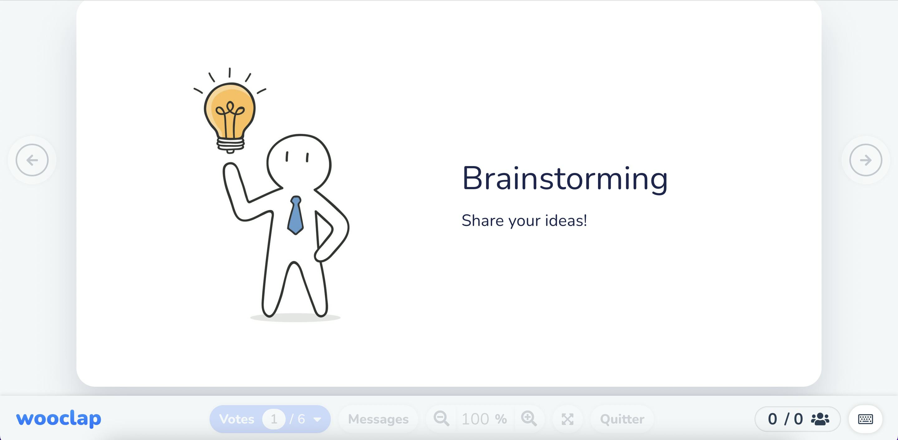Wooclap Template for Interactive Brainstorming